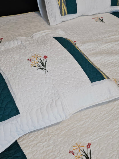 Garden Whispers - LuxuryTouch Quilted Bedspread