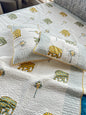 LuxuryTouch Quilted Bedspread with Elephant Motifs